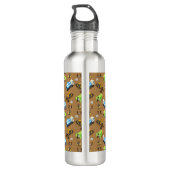 Personalized Kids Construction Vehicles Water Waterfles (Achterkant)