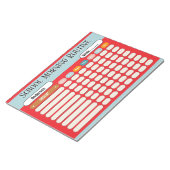 Personalized Kids Daily Routine Checklist Colorful Notitieblok (Schuin)