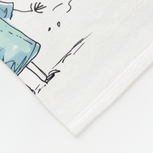 Personalized Kids Drawing Fleece Deken (Hoek)