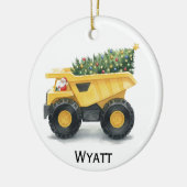 Personalized Kids Dump Truck Christmas Ornament  (Links)