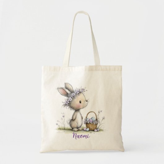 Personalized Kids Easter Tote Bag (Voorkant)