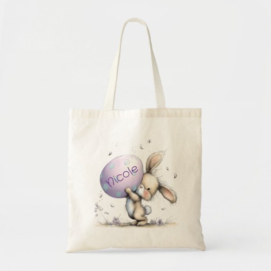 Personalized Kids Easter Tote Bag (Voorkant)