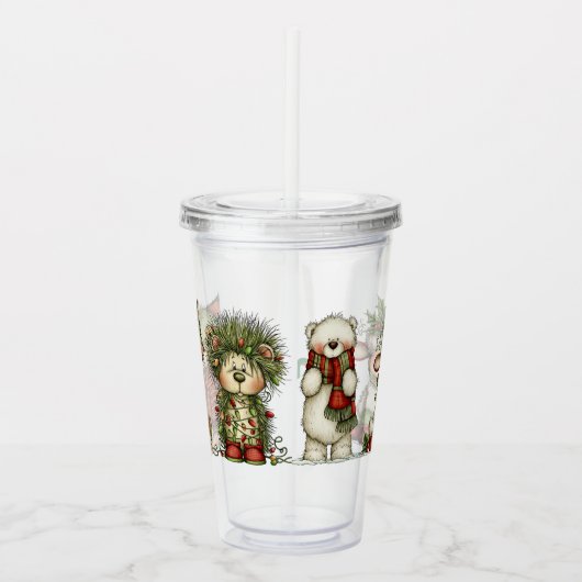 Personalized Kids Holiday  Acryl Drinkbeker (Rechts)