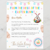 Personalized Kids Letter from Easter Bunny Flyer (Voorkant)