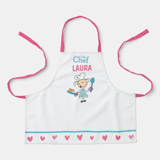 Personalized Kids Pancake Chef Apron Schort (Voorkant)