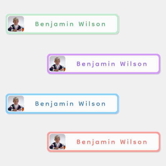 Personalized Kids Photo Name Waterproof Labels (Groep)