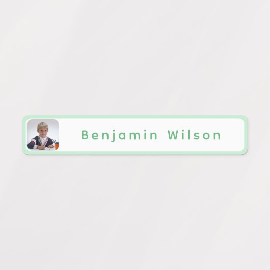 Personalized Kids Photo Name Waterproof  Labels (Design 1)