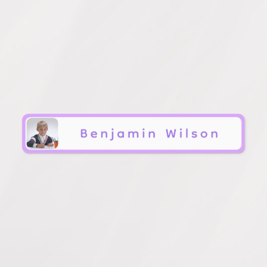 Personalized Kids Photo Name Waterproof  Labels (Design 2)