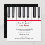 Personalized Kids Piano Recital Invitation (Voorkant / Achterkant)