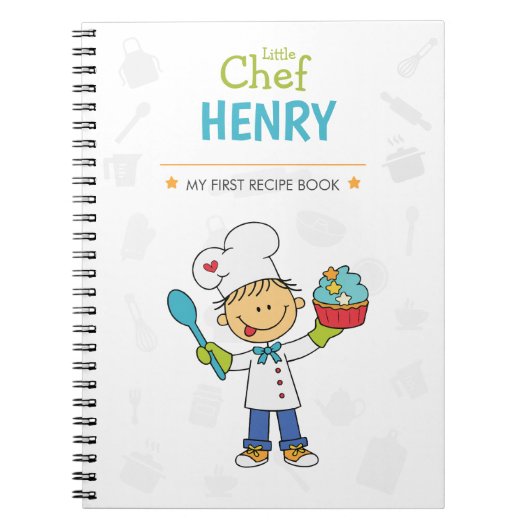 Personalized Kids Recipe Notebook Notitieboek (Voorkant)