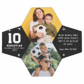 Personalized Kids Soccer Photo and Custom Message Voetbal (Enkel)
