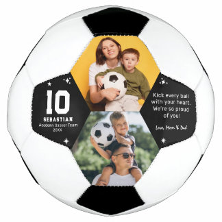 Personalized Kids Soccer Photo and Custom Message Voetbal