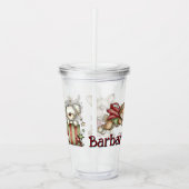 Personalized Kids Whimsical Christmas Acryl Drinkbeker (Voorkant)