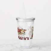 Personalized Kids Whimsical Christmas Acryl Drinkbeker (Links)