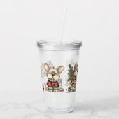 Personalized Kids Whimsical Christmas Acryl Drinkbeker (Achterkant)