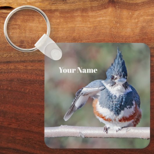 Personalized Kingfisher Friendly Bird Sleutelhanger (Voorkant)