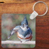 Personalized Kingfisher Friendly Bird Sleutelhanger (Achterkant)