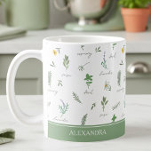 Personalized Kitchen Garden Botanical Mug Koffiemok