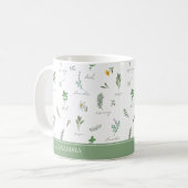 Personalized Kitchen Garden Botanical Mug Koffiemok (Voorkant links)