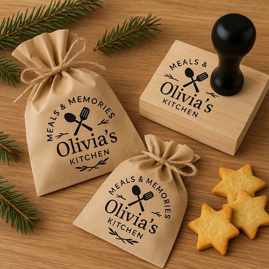 Personalized Kitchen Logo Rubber Stamp Rubberstempel