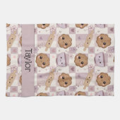 Personalized Kitchen Tea Towel Kawaii Cookie  Theedoek (Horizontaal)