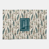 Personalized Kitchen Towel Ethnic Chic Vibe Theedoek (Horizontaal)