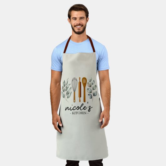 Personalized Kitchen Utensils Apron Schort (Gedragen)