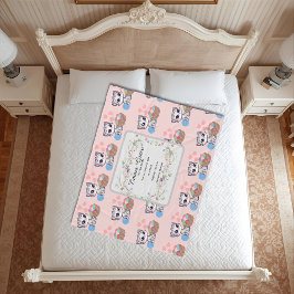 Personalized Kitten Baby Blanket | Custom Birth  Fleece Deken