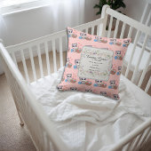 Personalized Kitten & Wildflowers Birth Keepsake Kussen