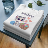  Personalized Kitten & Yarn Baby Bodysuit