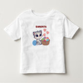  Personalized Kitten & Yarn Baby Bodysuit (Voorkant)