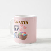  Personalized  Kitten & Yarn Classic Mug Koffiemok (Voorkant links)