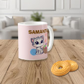  Personalized  Kitten & Yarn Classic Mug Koffiemok