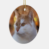 Personalized Kitty Cat Photo Keramisch Ornament (Rechts)