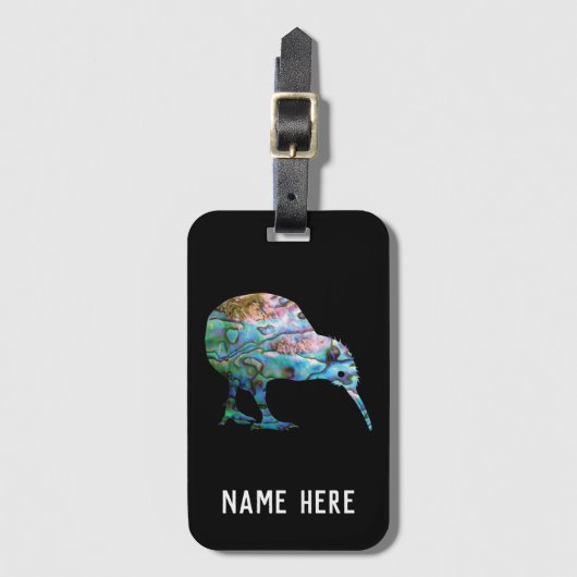PERSONALIZED KIWI PAUA BAGAGELABEL (Voorkant (verticaal))