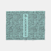 Personalized Knit Pattern Cozy Fleece Blanket Deken (Voorkant (Horizontaal))