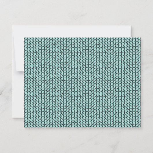 Personalized Knit Pattern Note Card Notitiekaartje (Achterkant)