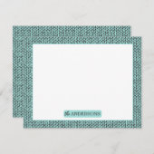 Personalized Knit Pattern Note Card Notitiekaartje (Voorkant / Achterkant)