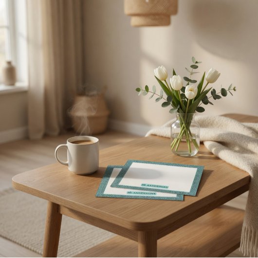 Personalized Knit Pattern Note Card Notitiekaartje