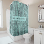 Personalized Knit Pattern Shower Curtain Douchegordijn (In situ)