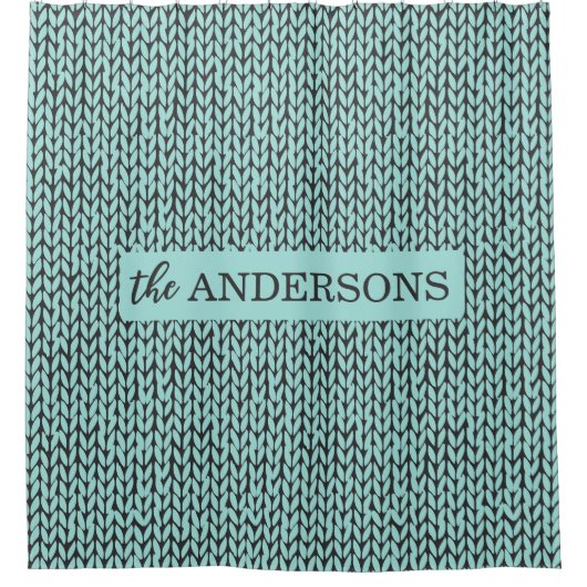 Personalized Knit Pattern Shower Curtain Douchegordijn (Voorkant)