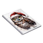 PERSONALIZED Knuffel Kerstuil Notitieboek (Rechterzijde)