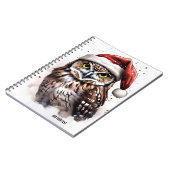 PERSONALIZED Knuffel Kerstuil Notitieboek (Linkerzijde)