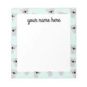 Personalized Koala Bear Notepad Notitieblok (Voorkant)