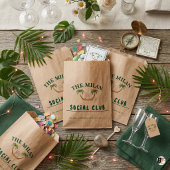 Personalized Kraft Wedding Tropical Palm Trees & H Bedankzakje