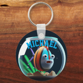 PERSONALIZED KUTE VIS MET GROTE OGIES VOOR VISVERL SLEUTELHANGER