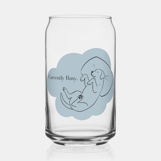 Personalized Labrador Can Glass | Dog Mom Gift Blikvorm Glas (Voorkant)