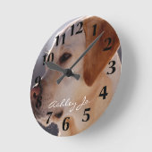 Personalized Labrador Retriever Wall Clock Ronde Klok (Hoek)