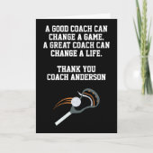 Personalized Lacrosse Coach From Team Players Kaart (Voorkant)