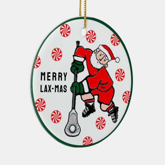 Personalized Lacrosse Collectible Keramisch Ornament (Rechts)